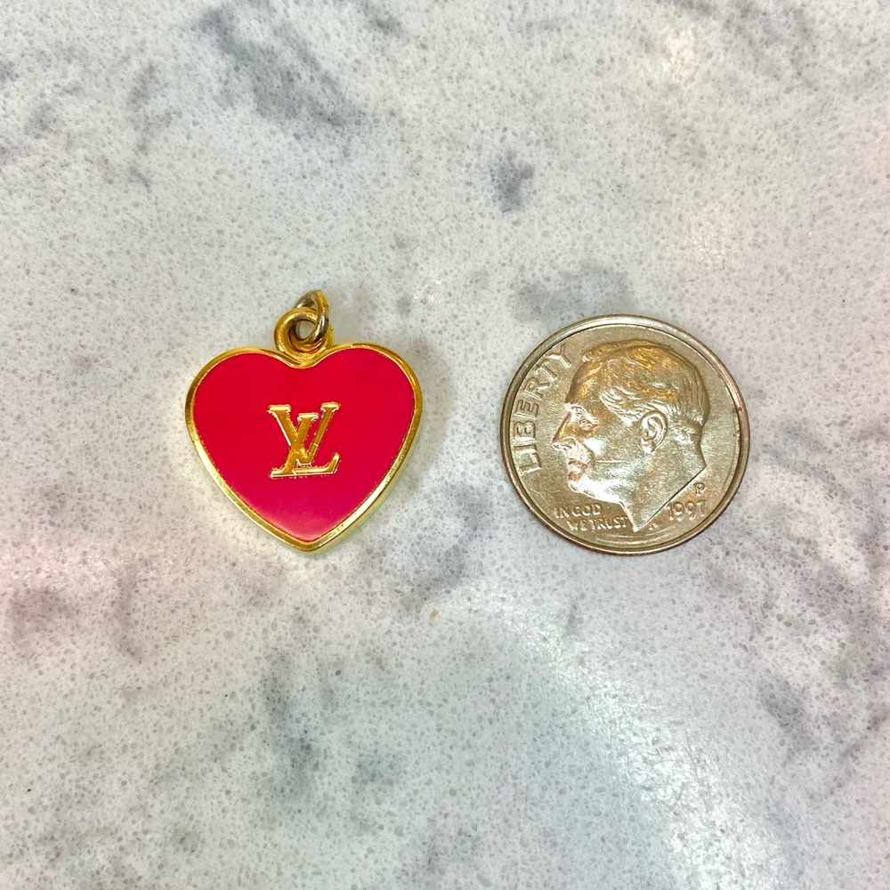 Louis Vuitton Authentic Heart Enamel Charm - Picture 2 of 2